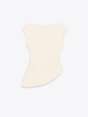 ZARA Asymmetric Textured Top